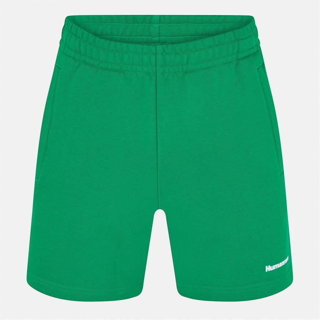 Green adidas Originals bermuda shorts with elastic waistband and side logo mark