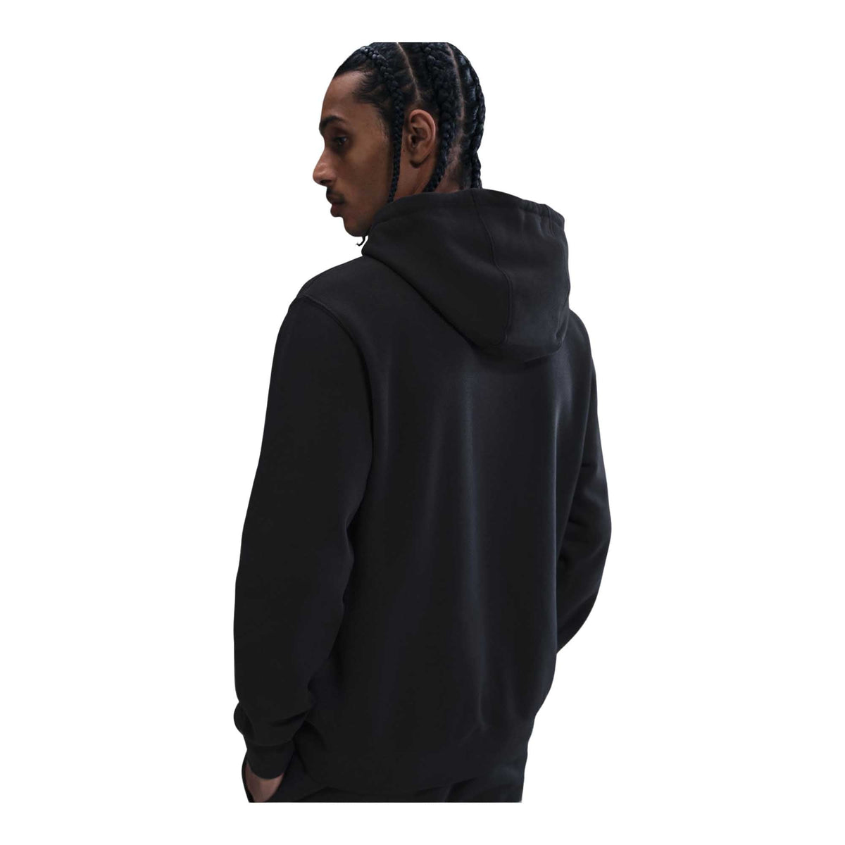 Mens Nike Club Pullover Fleece Hoodie_Black/Black/White