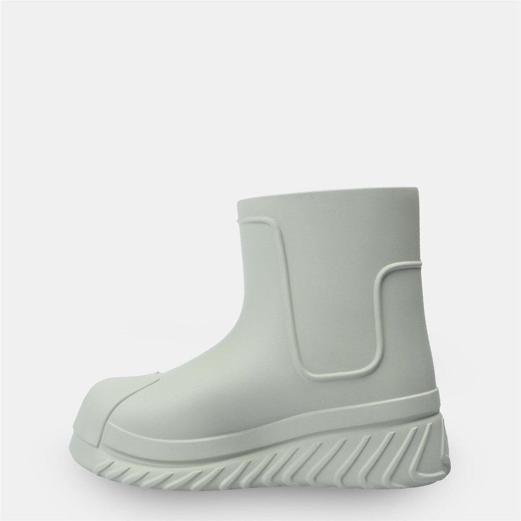 adidas Originals adiFOM mid-top boots, light green, side goring panels, ribbed rubber sole