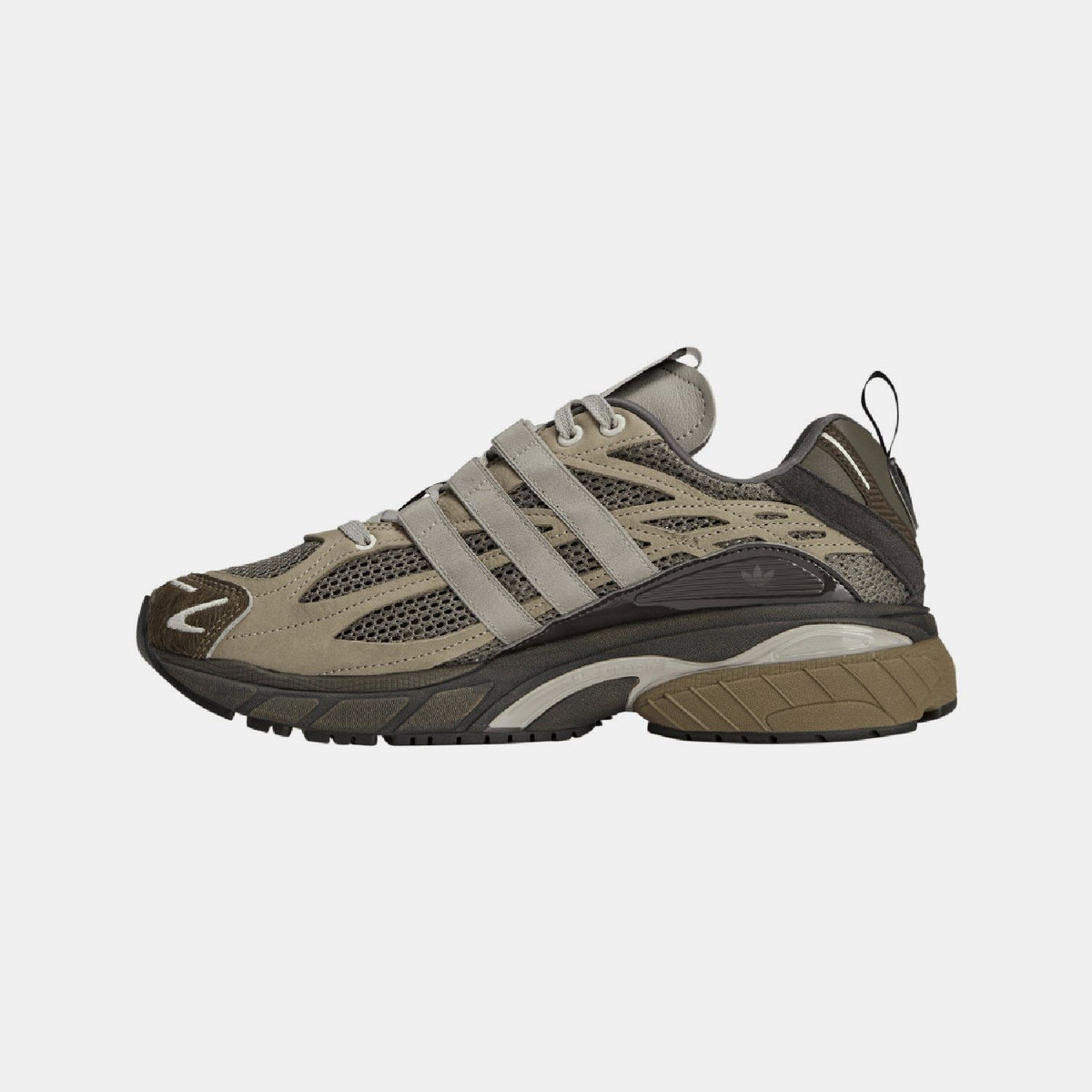 adidas Originals Adistar Cushion STFM trainers in black and white with cushioned sole and sporty design for running and casual wear