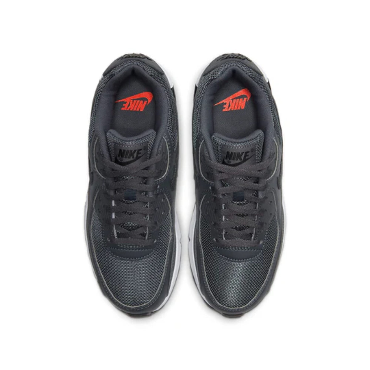 Grade-School Nike Air Max 90 Iron Grey/Black-Total Orange CZ5866-002