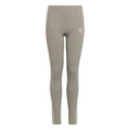 adidas Originals grey leggings with small trefoil logo at thigh