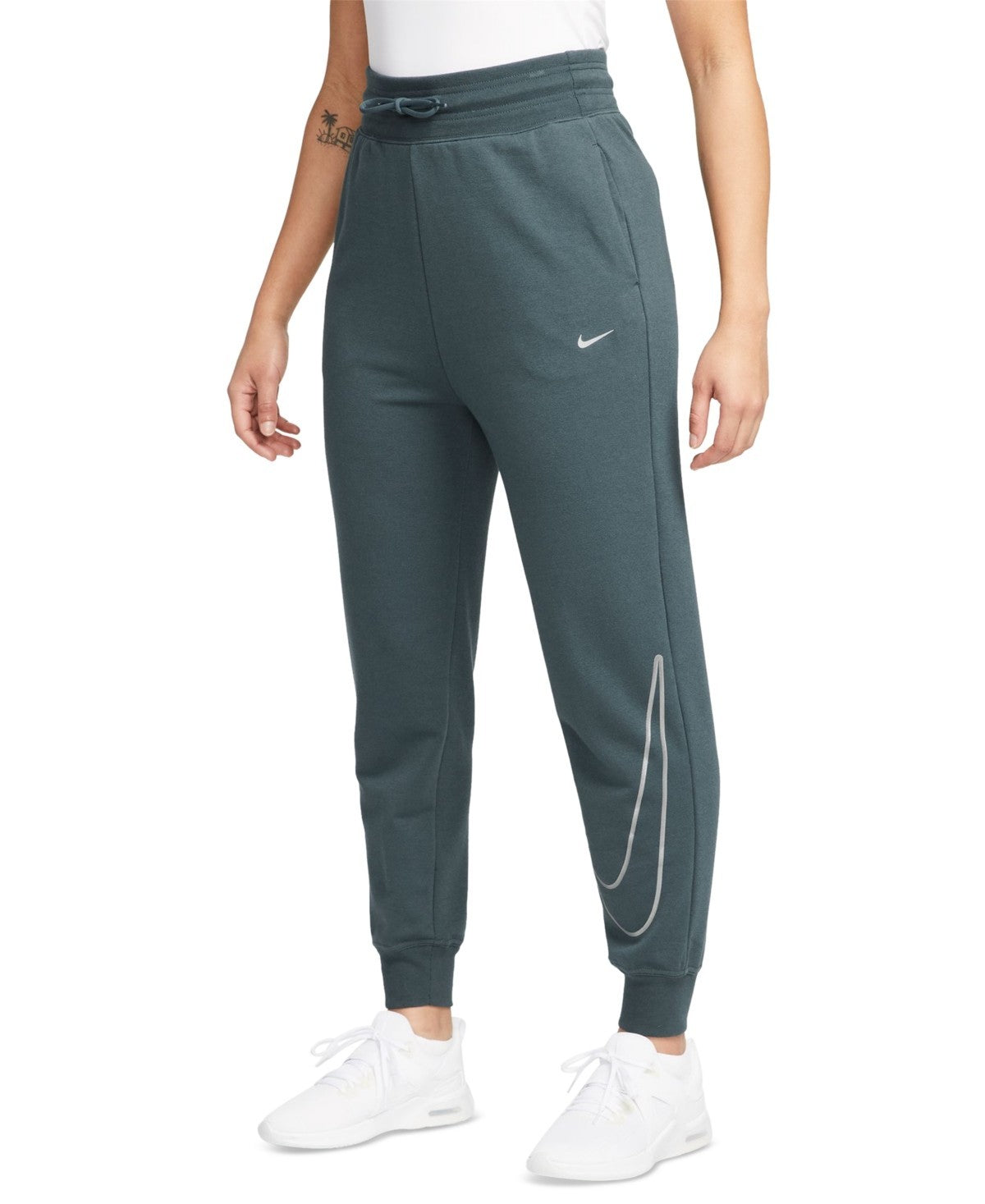 Women's Nike Dri-Fit One Pants Deep Jungle Drawstring Waist Jogger FTS518