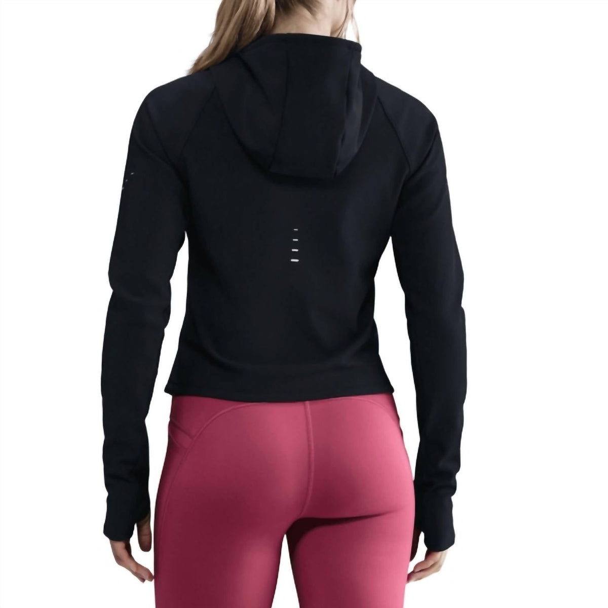 Swift Therma-Fit Fitted Running Jacket In Black/reflective Silver