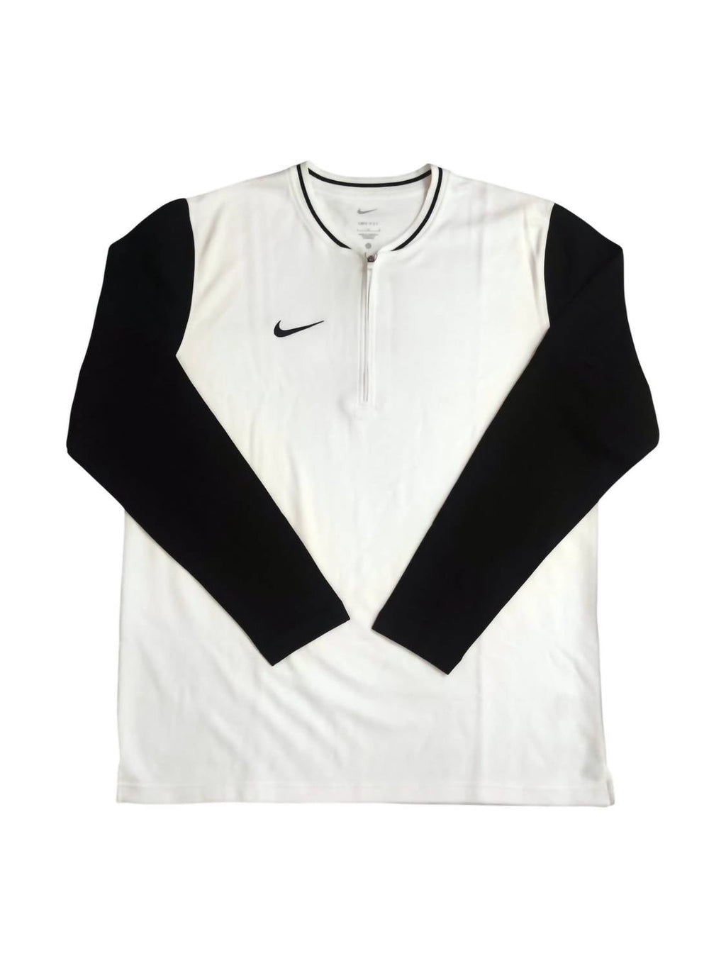 Men's Dri-Fit Half Zip Top In White/black