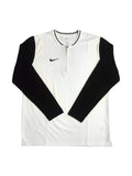 Men's Dri-Fit Half Zip Top In White/black