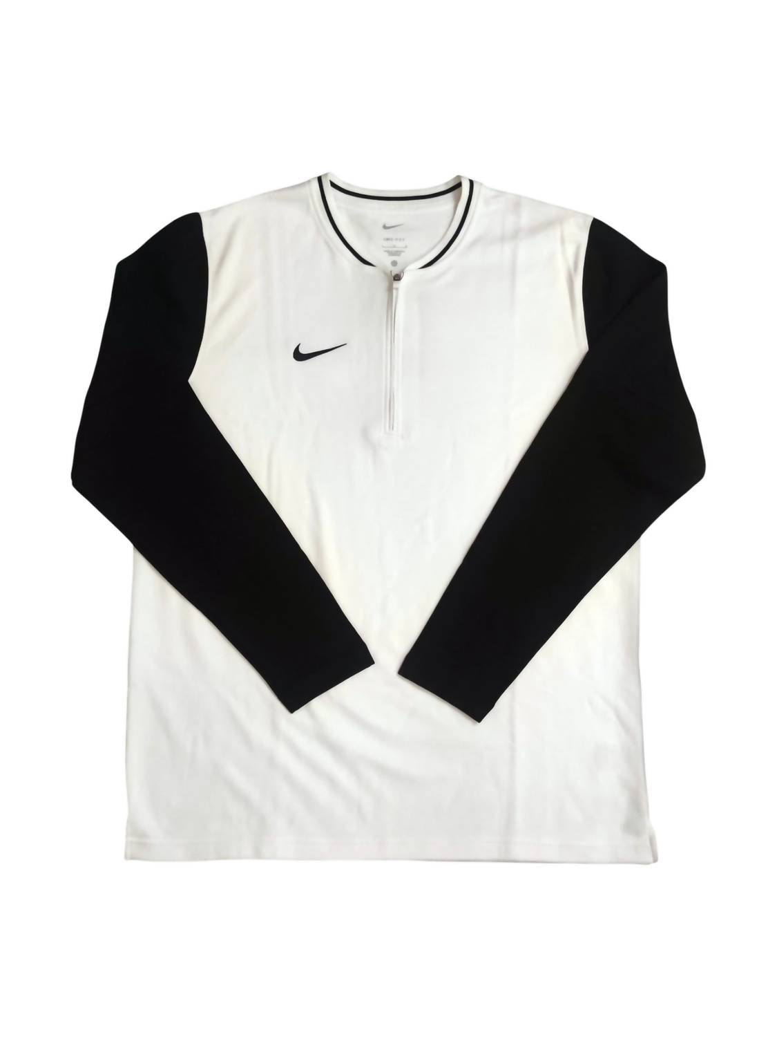 Men's Dri-Fit Half Zip Top In White/black