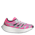 adidas Adizero Aruku running shoe in lucid pink, gray, white with black accents
