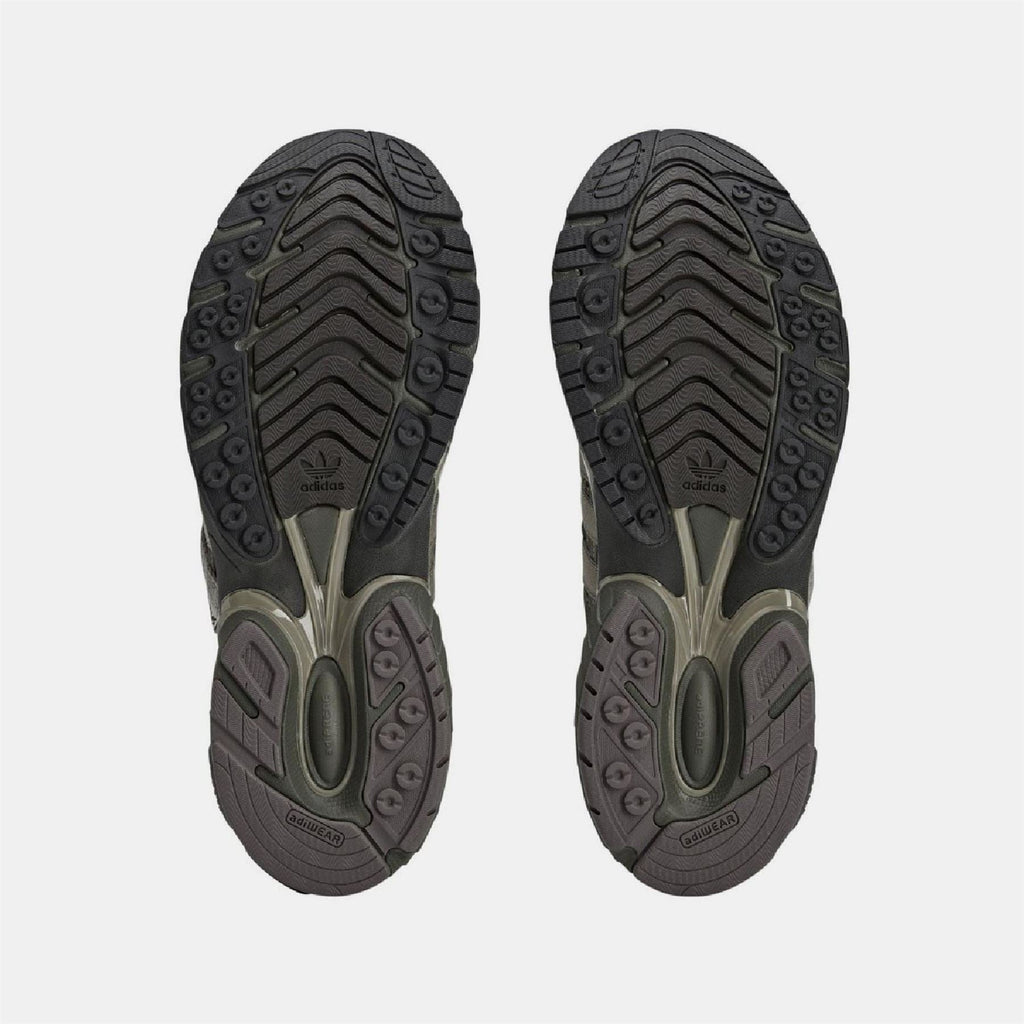 adidas Originals Cushion STFM trainers in black and white with cushioned soles and sporty design, perfect for casual wear