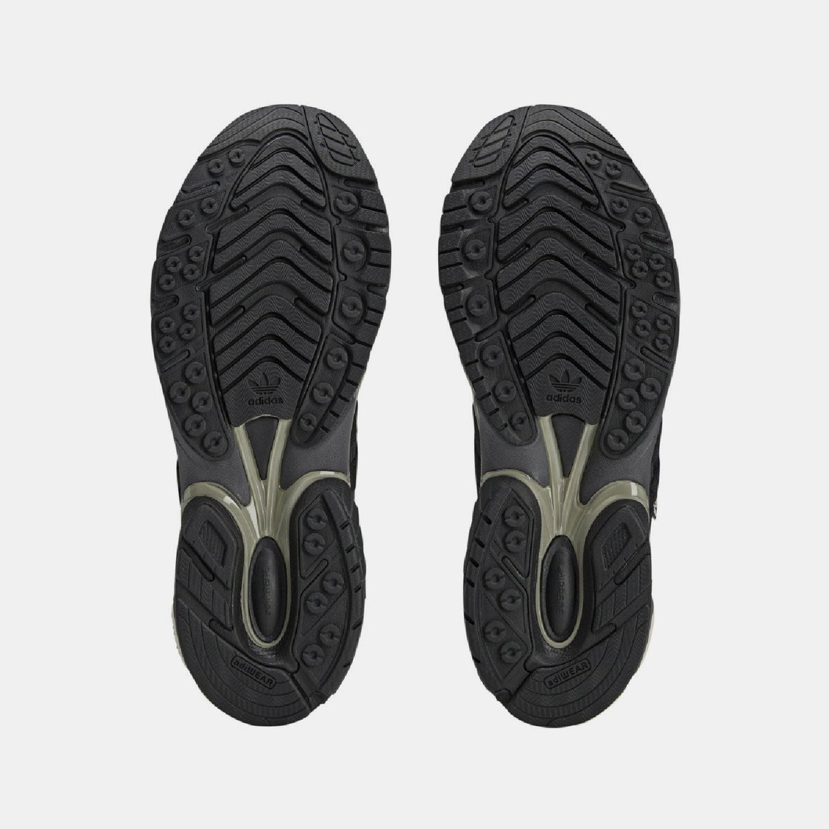 adidas Originals Adistar Cushion STFM trainers in black and white with cushioned soles and sporty design for comfortable athletic footwear