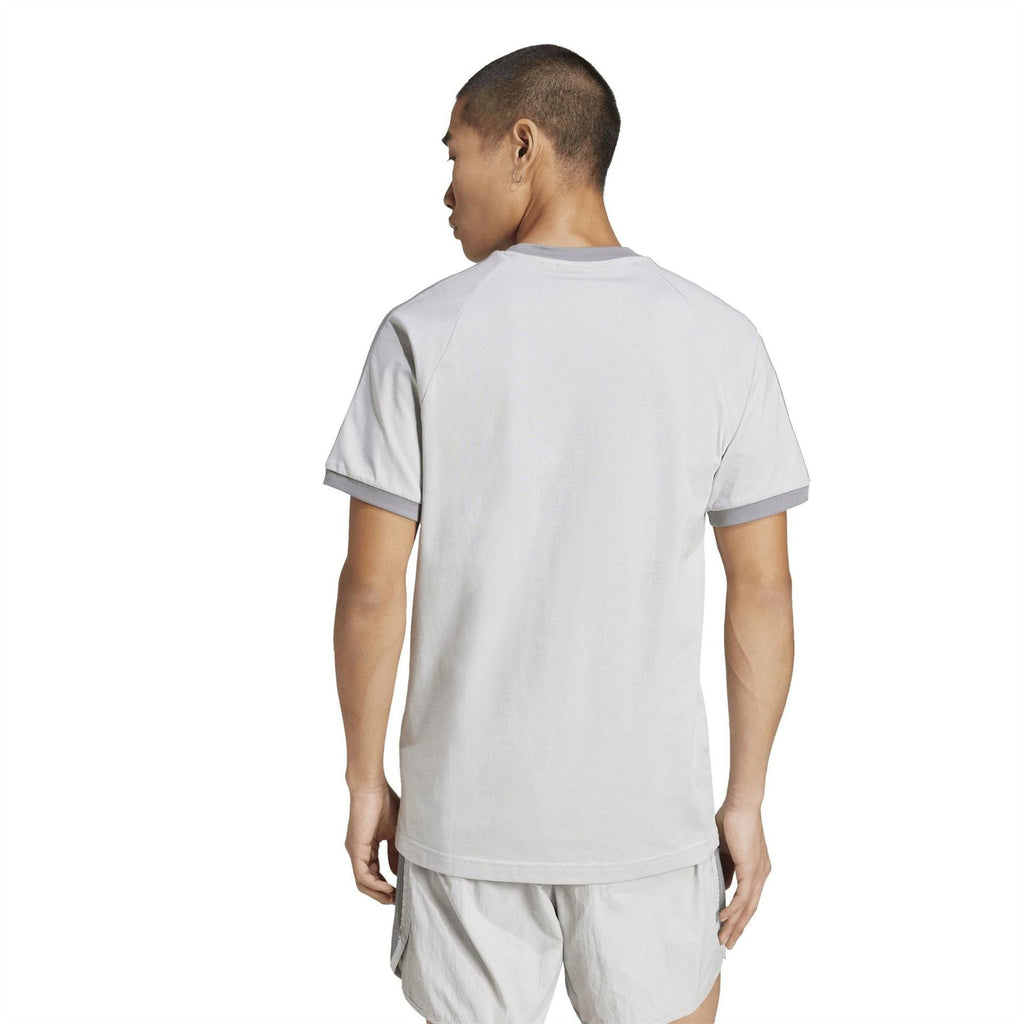Light grey adidas Originals T-shirt with crew neck, back view