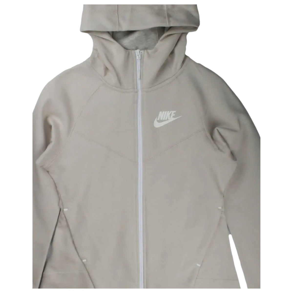 Women's Nike NSW Tech Fleece F/Z Windrunner Desert Sand/White Hoodie 930759-008