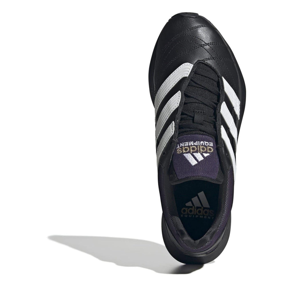 adidas Originals EQT Predator sneakers, black with white stripes and visible tongue logo