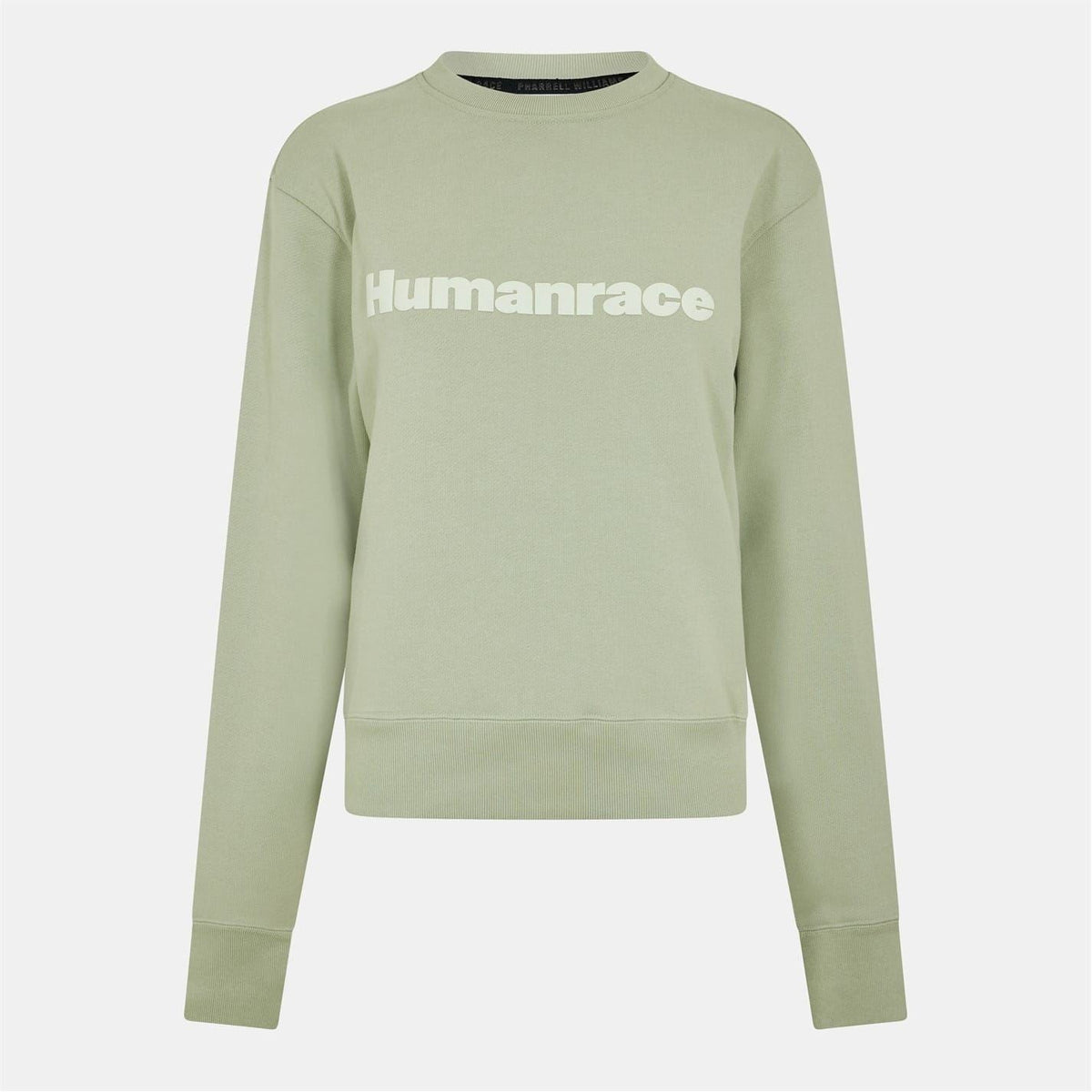 adidas Originals Basics crew neck sweatshirt, light green, long sleeves, Humanrace logo