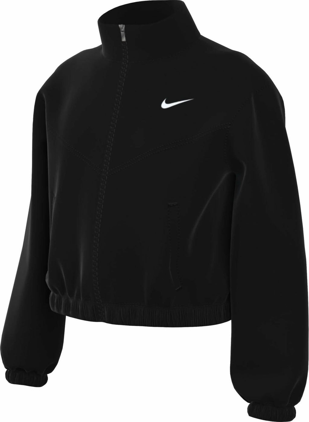 Girls' Sportswear Oversized Lightweight Jacket In Black/white