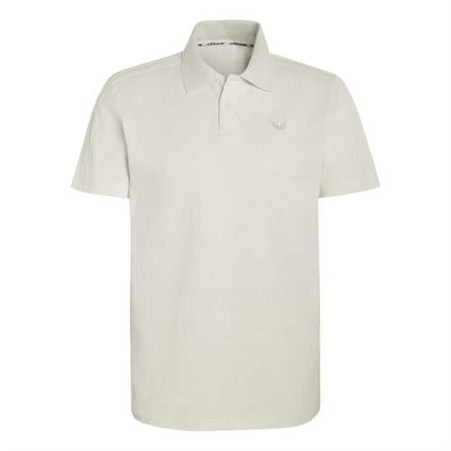 adidas Originals cloud white polo shirt, short sleeves, buttoned collared neckline
