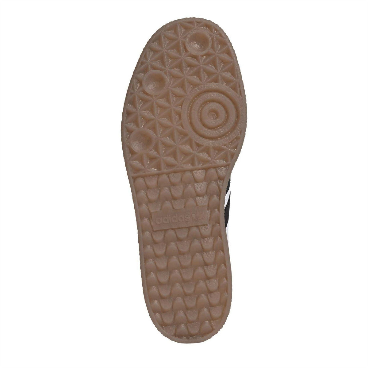 Samba sneaker outsole with textured pattern, brown gum sole