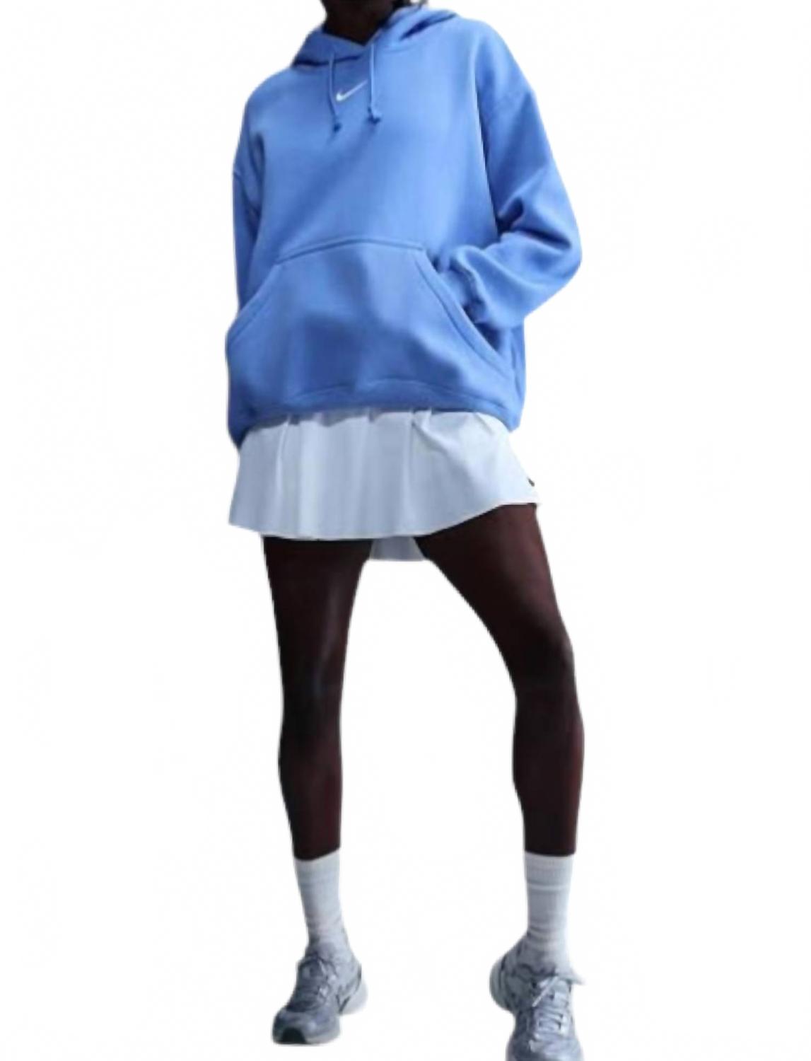 Phoenix Fleece Pullover Hoodie In Game Royal/white