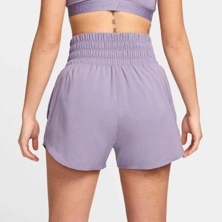 Women's Nike One Shorts Purple Dri-FIT Brief-Lined Ultra High-Waisted SRT165