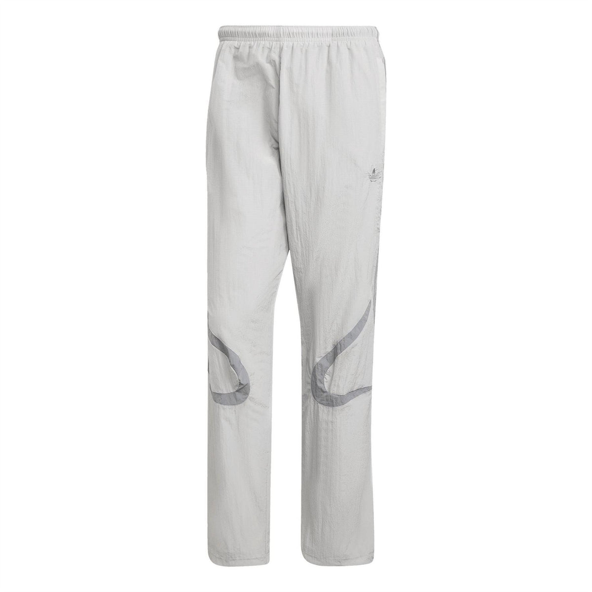 adidas Originals grey track pants with elastic waistband and large logo graphic