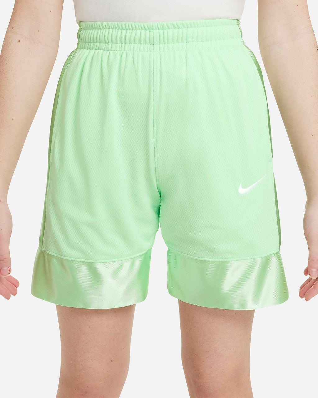 Youth Nike Dri-Fit Elite 23 Shorts Vapor Green Drawstring Waist Active NWO114