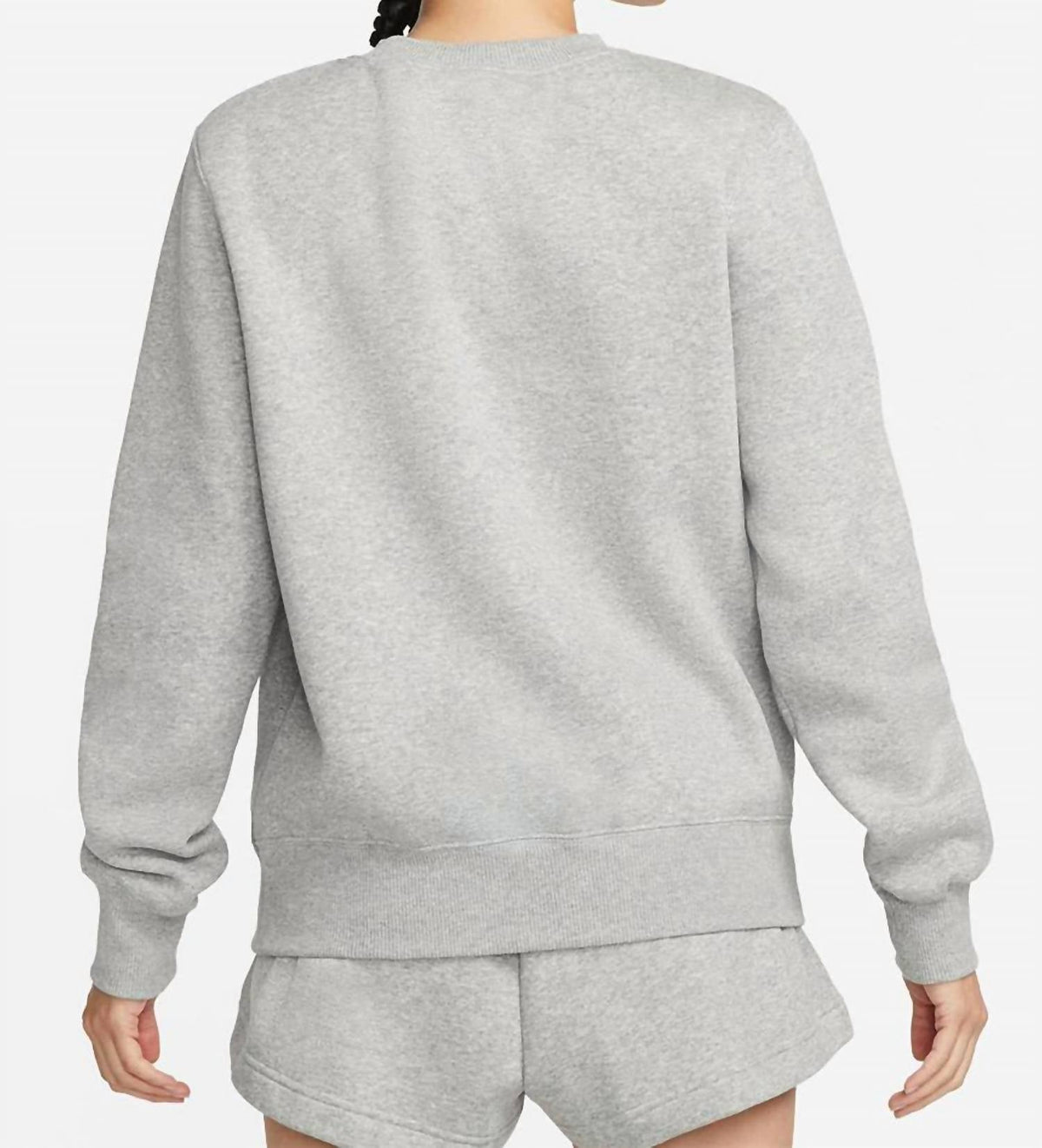 Phoenix Fleece Crew Sweatshirt In Dk Heather Grey/white