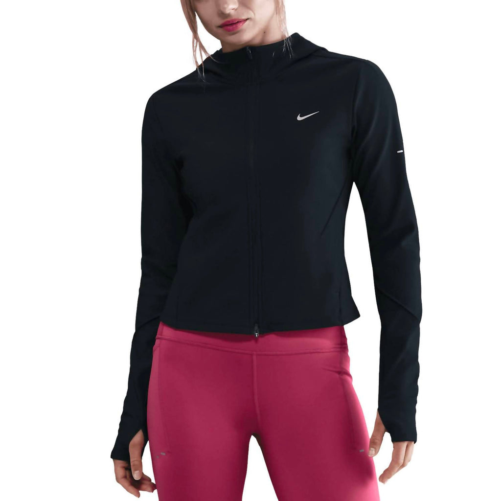 Swift Therma-Fit Fitted Running Jacket In Black/reflective Silver