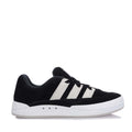 Black and white adidas Originals Adimatic lace-up trainers with striped side and white sole