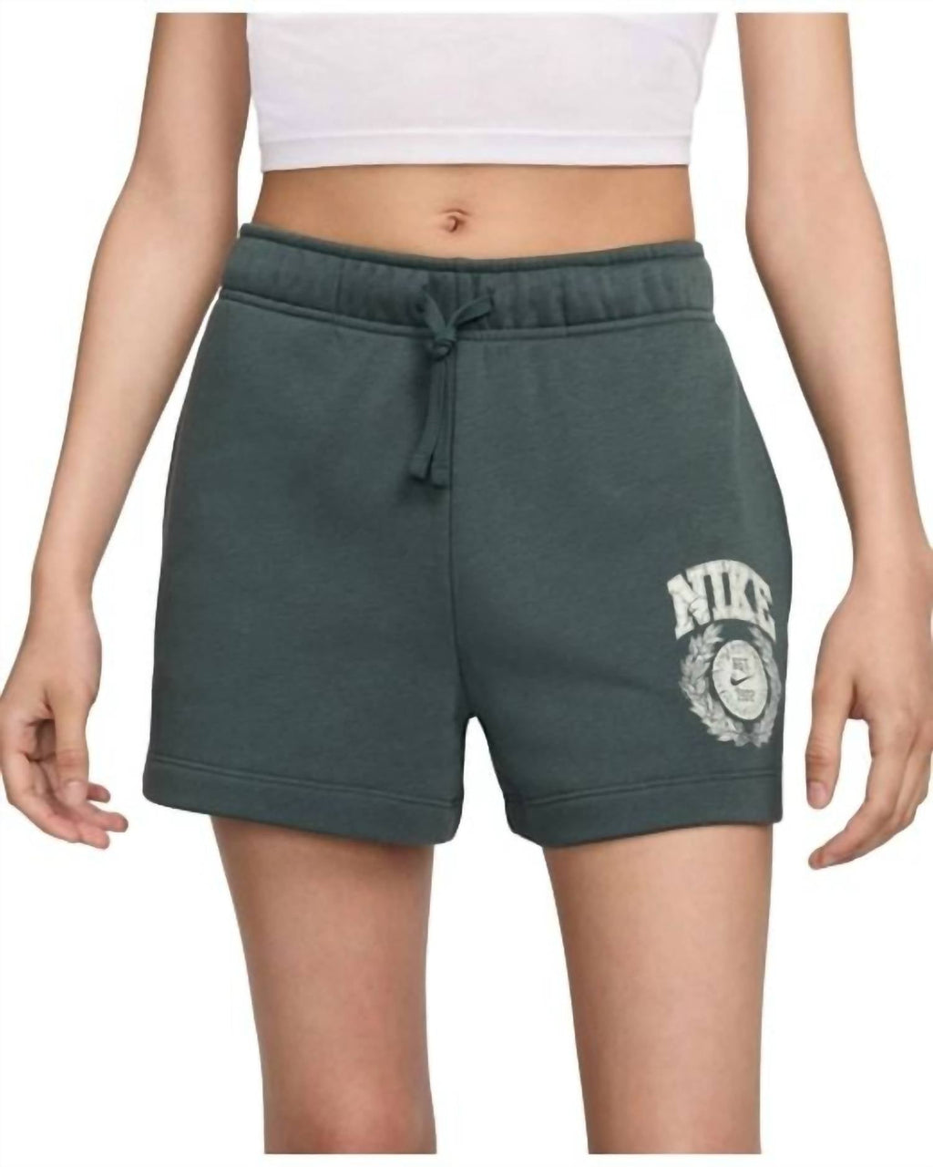 Women's Regular Fit Sweat Short In Green