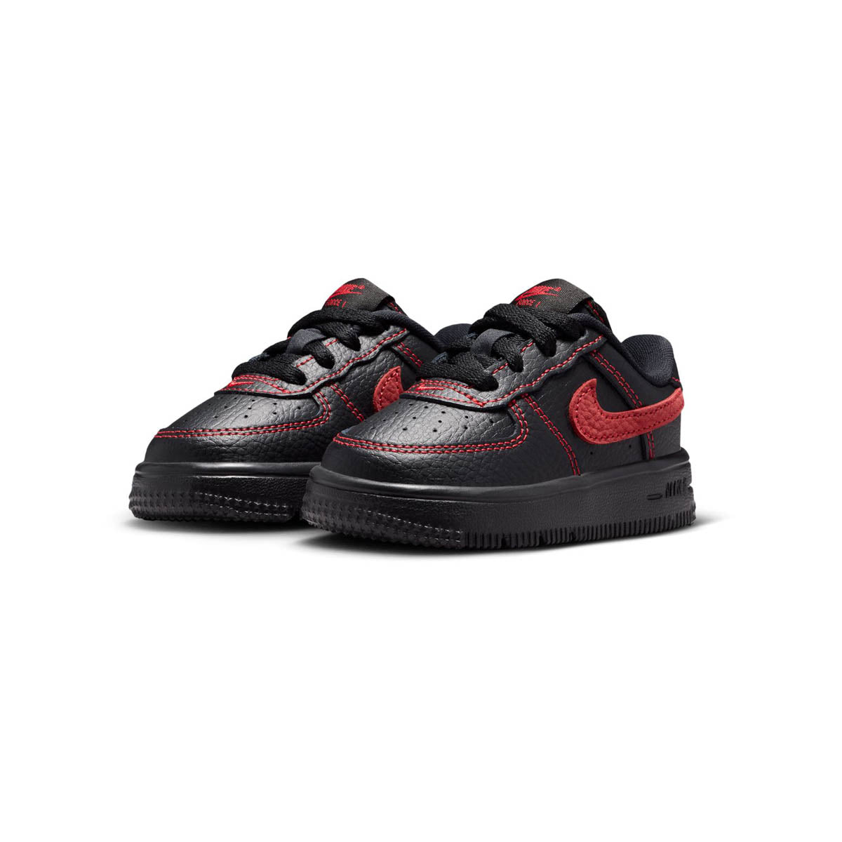 Toddler Nike Force 1 Low Lv8 3_Black/University Red-Black-Black