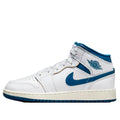 Nike Air Jordan 1 Mid SE White / Industrial Blue - Sail  FN7432-141 Grade-School