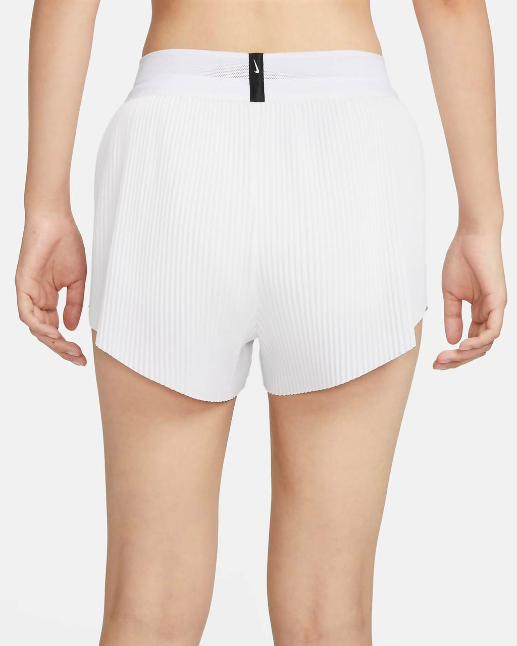 Mid-Rise Brief-Lined Shorts In White/black