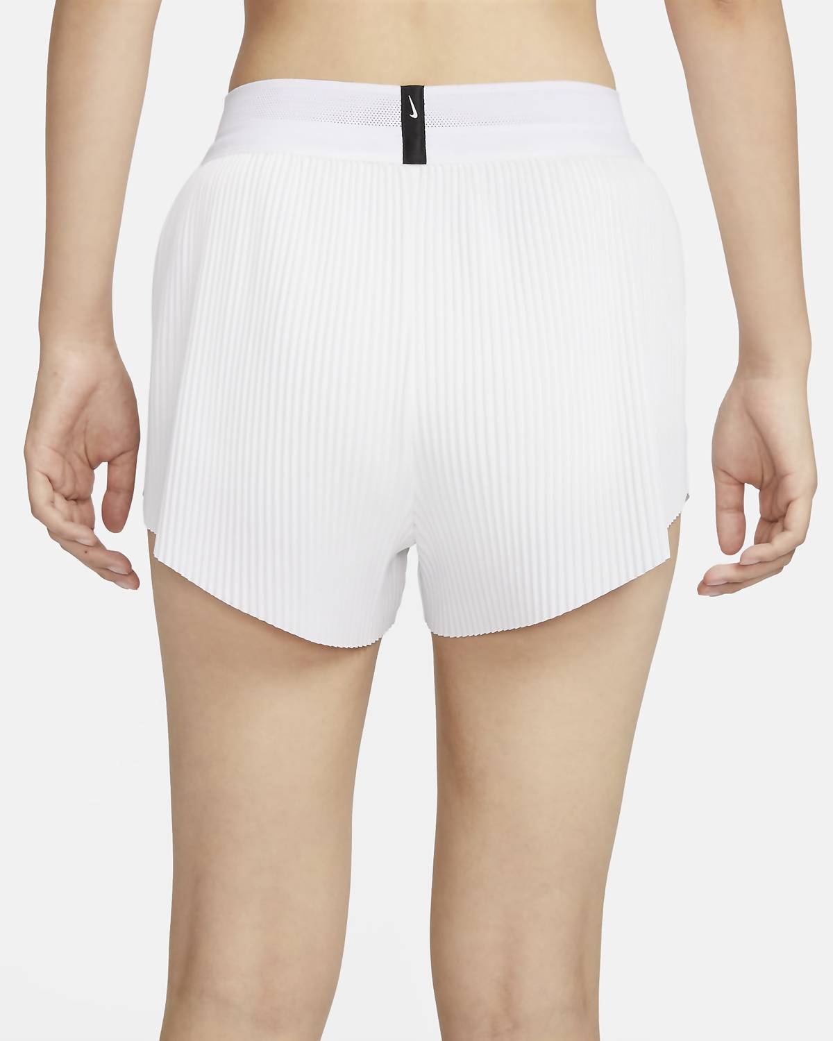 Mid-Rise Brief-Lined Shorts In White/black