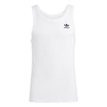 White sleeveless scoop-neck tank top with adidas logo on the chest