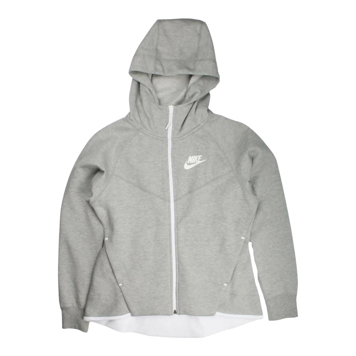 Women's Nike NSW Tech Fleece F/Z Windrunner Grey/White Hoodie 930759-063
