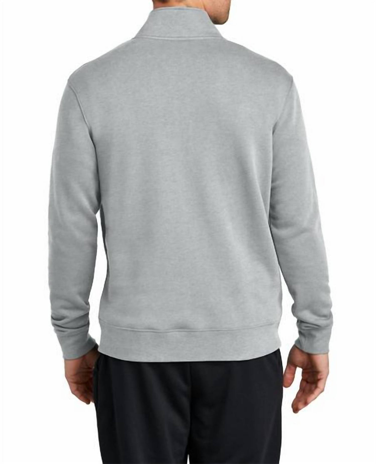 Club Fleece Sleeve Swoosh 1/2 Zip Pullover In Charcoal Heather