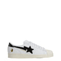 adidas Originals x BAPE SSTR sneakers, white leather with black accents and star logo