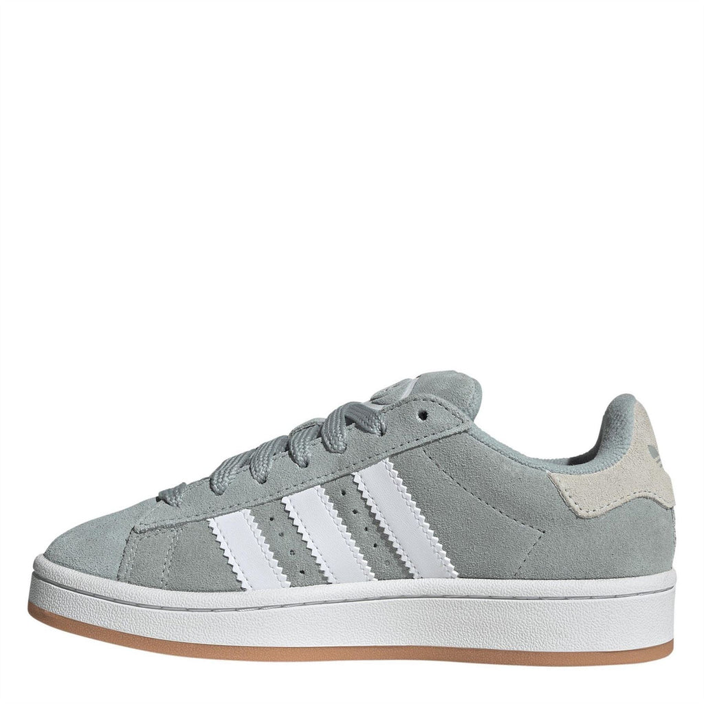 adidas Originals Campus 00s light green low-top sneakers with white 3-stripe panels, lace-up
