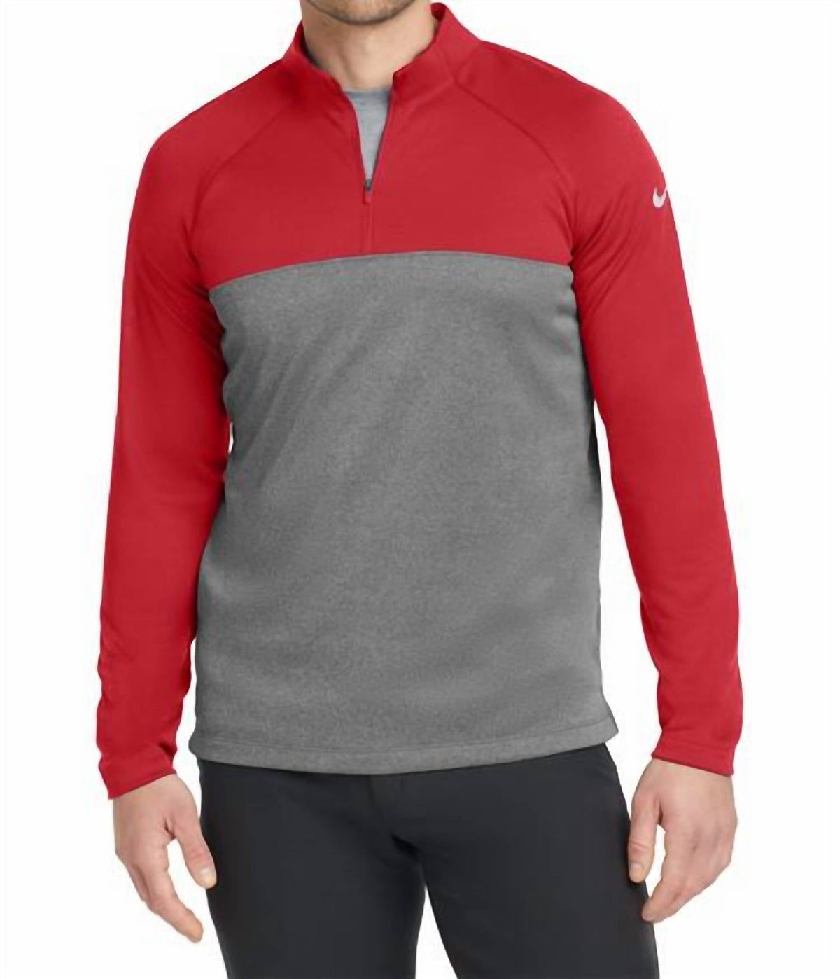 Men's Therma Long-Sleeve 1/4-Zip Training Top In Red