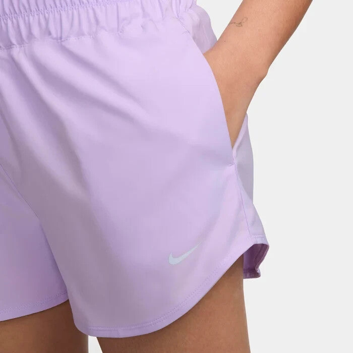 Women's Nike One Shorts Lilac Bloom Dri-FIT Brief-Lined Ultra High-Waist SRT69