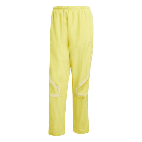 adidas Originals yellow track jogger pants with elastic waist and open cuff hems