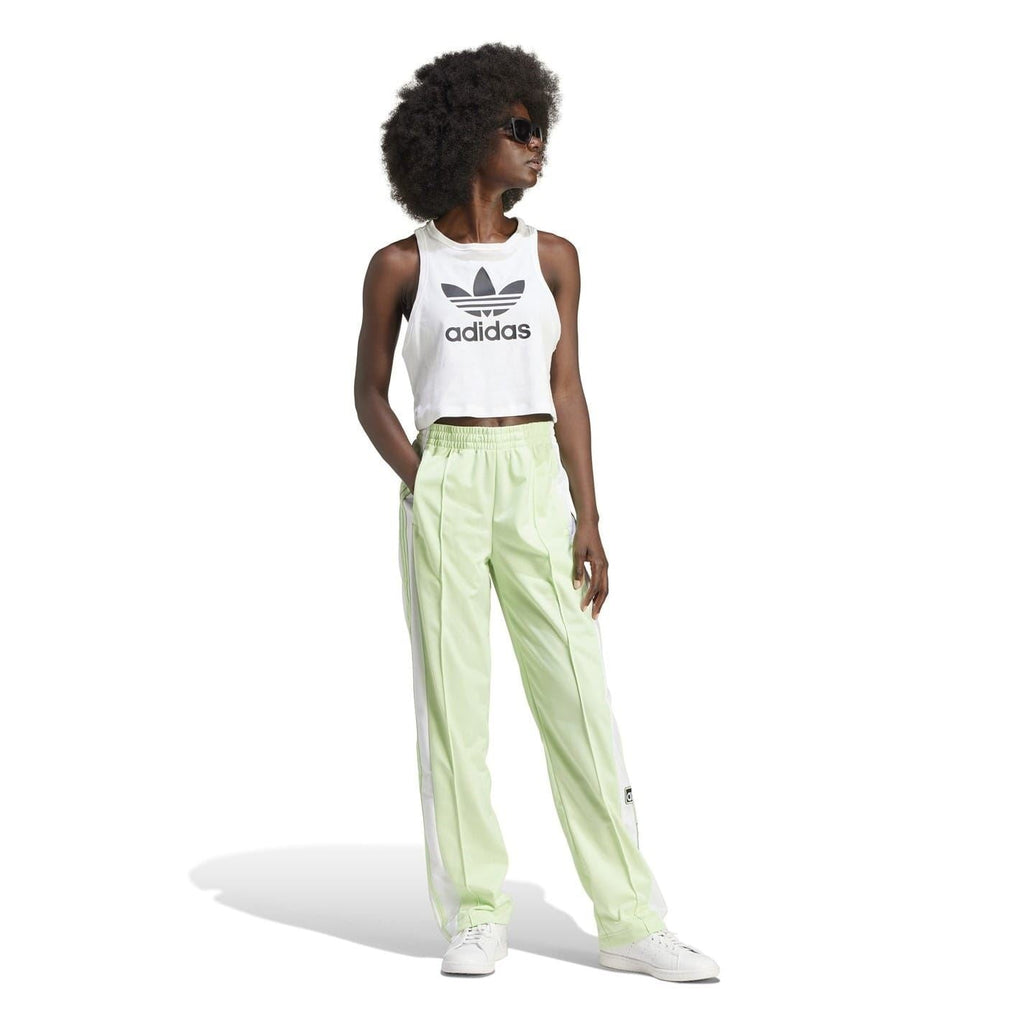 adidas Originals light green track pants with elastic waistband and ankle cuffs