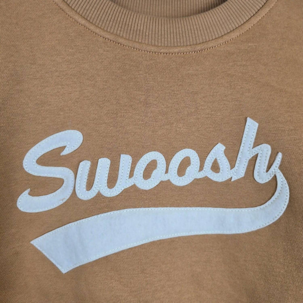 Sportswear Club Fleece Oversized Crew Neck Sweatshirt In Tan
