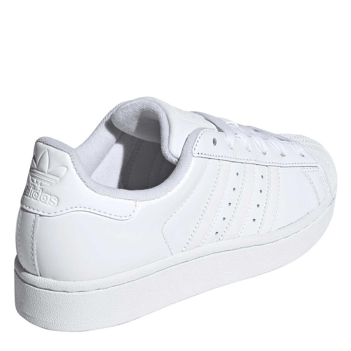 adidas Originals Superstar II sneakers, white leather heel panel with padded collar