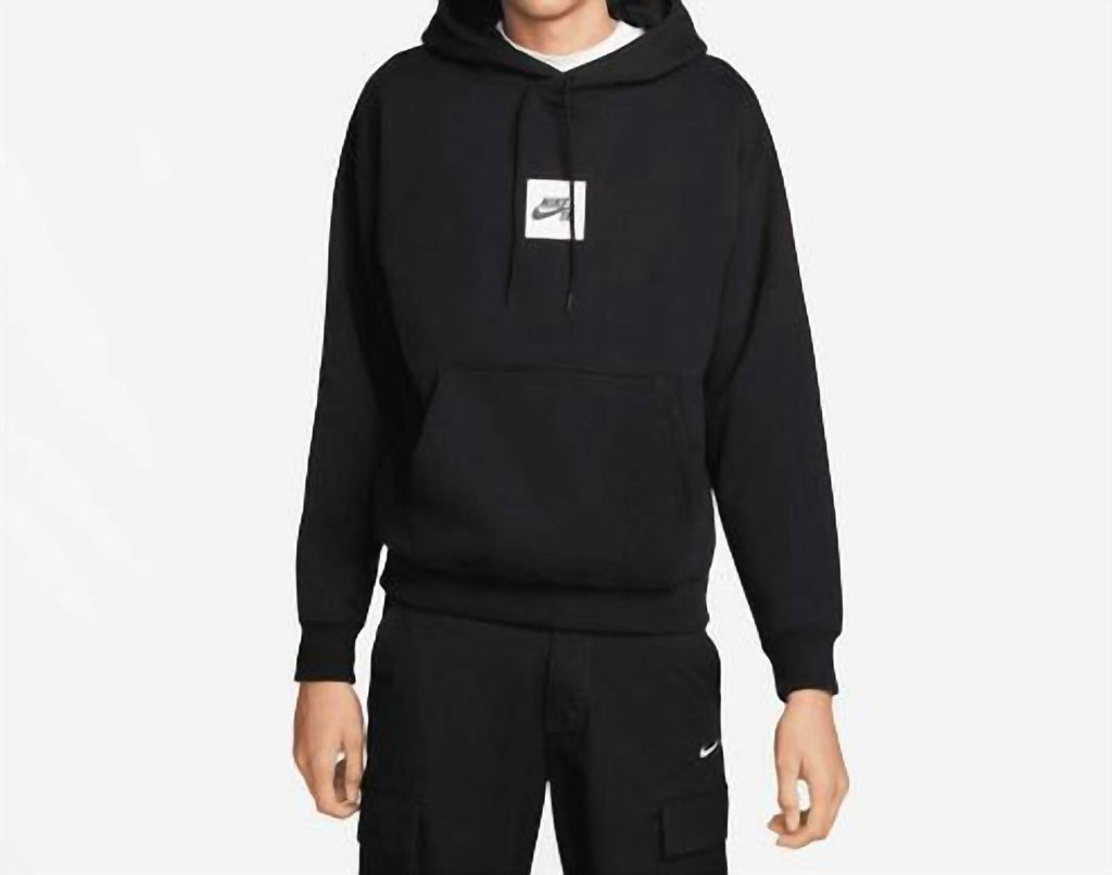 Sb Logo Fleece Hoodie In Black