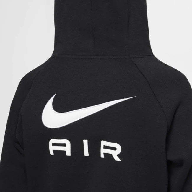 Nike NSW Air Hoodie Girls Black French Terry Long Sleeve Cropped Active GBO19