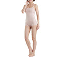 Peach ribbed 2x2 cami with scoop neck and thin straps