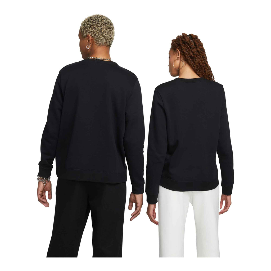 WOMENS NIKE SPORTSWEAR CLUB FLEECE CREW NECK SWEATSHIRT_BLACK/WHITE