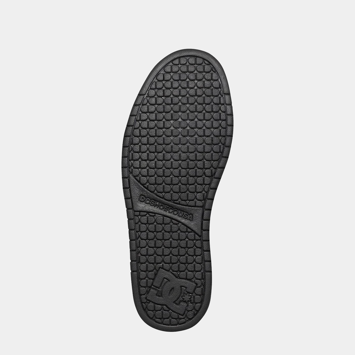 DC Court Graffik black patterned outsole with DC logo
