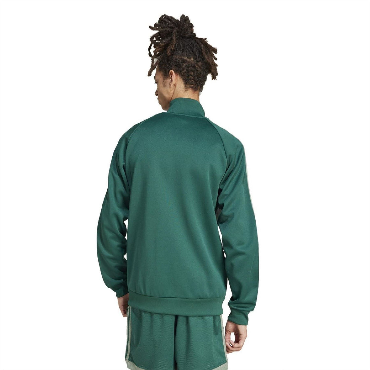 adidas Originals track top in black with white stripes, athletic fit, shown on a hanger, part of adidas Originals tracksuit collection